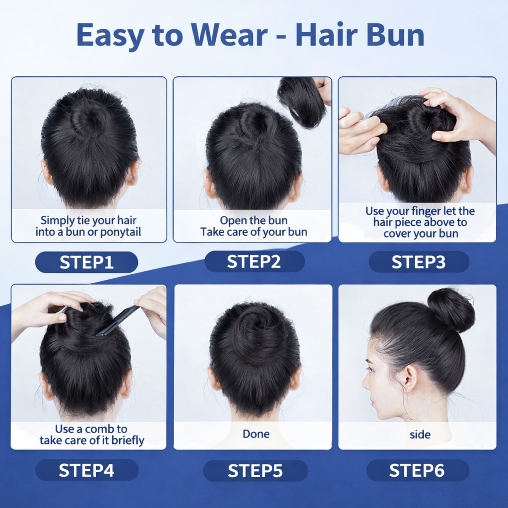 Donut Bun Scrunchie- 100% Human Hair