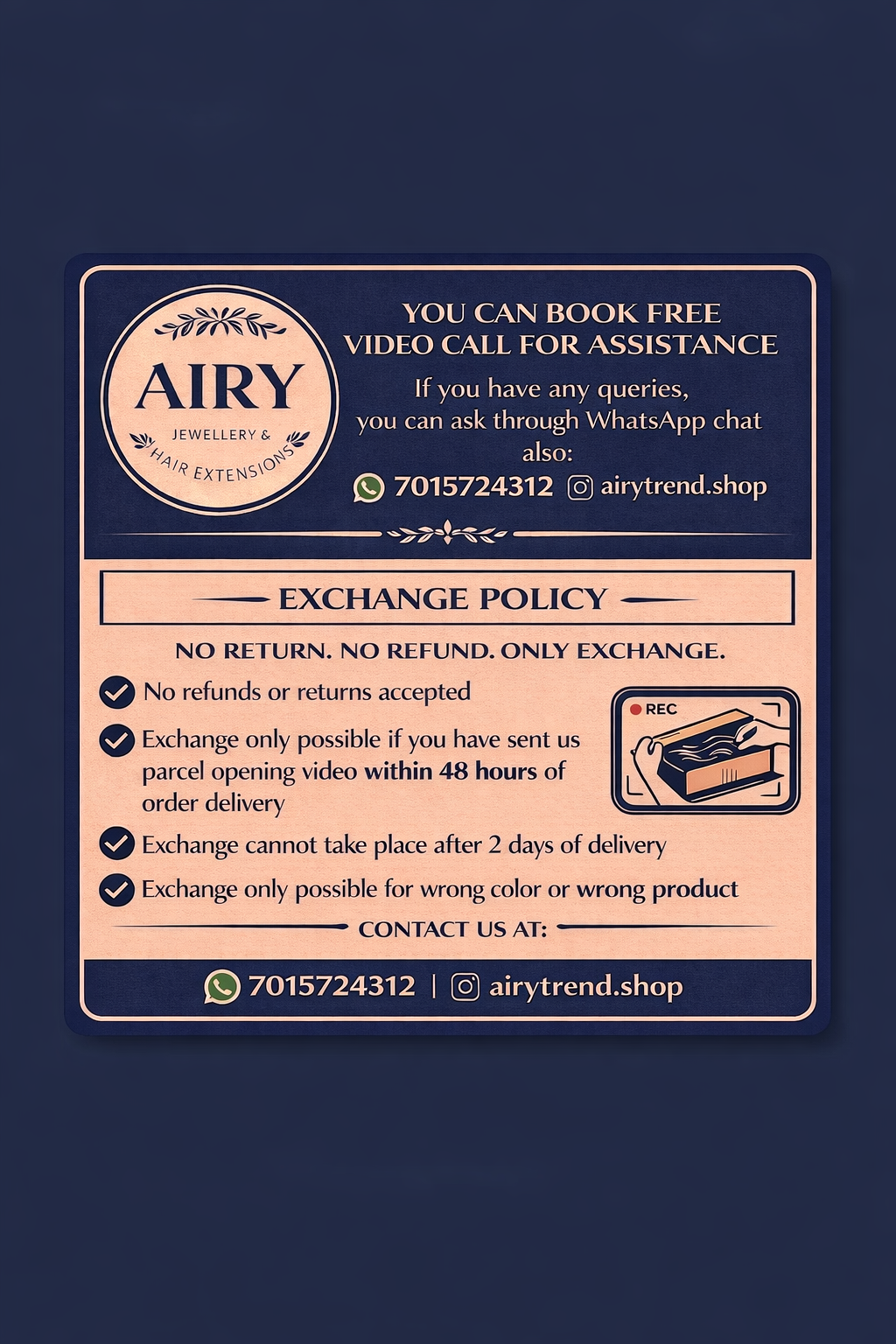 Naina Step Cut - Hair Accesory