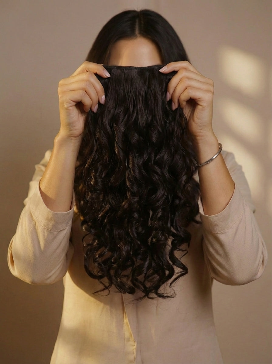 Curly Clip on- Hair Accesory